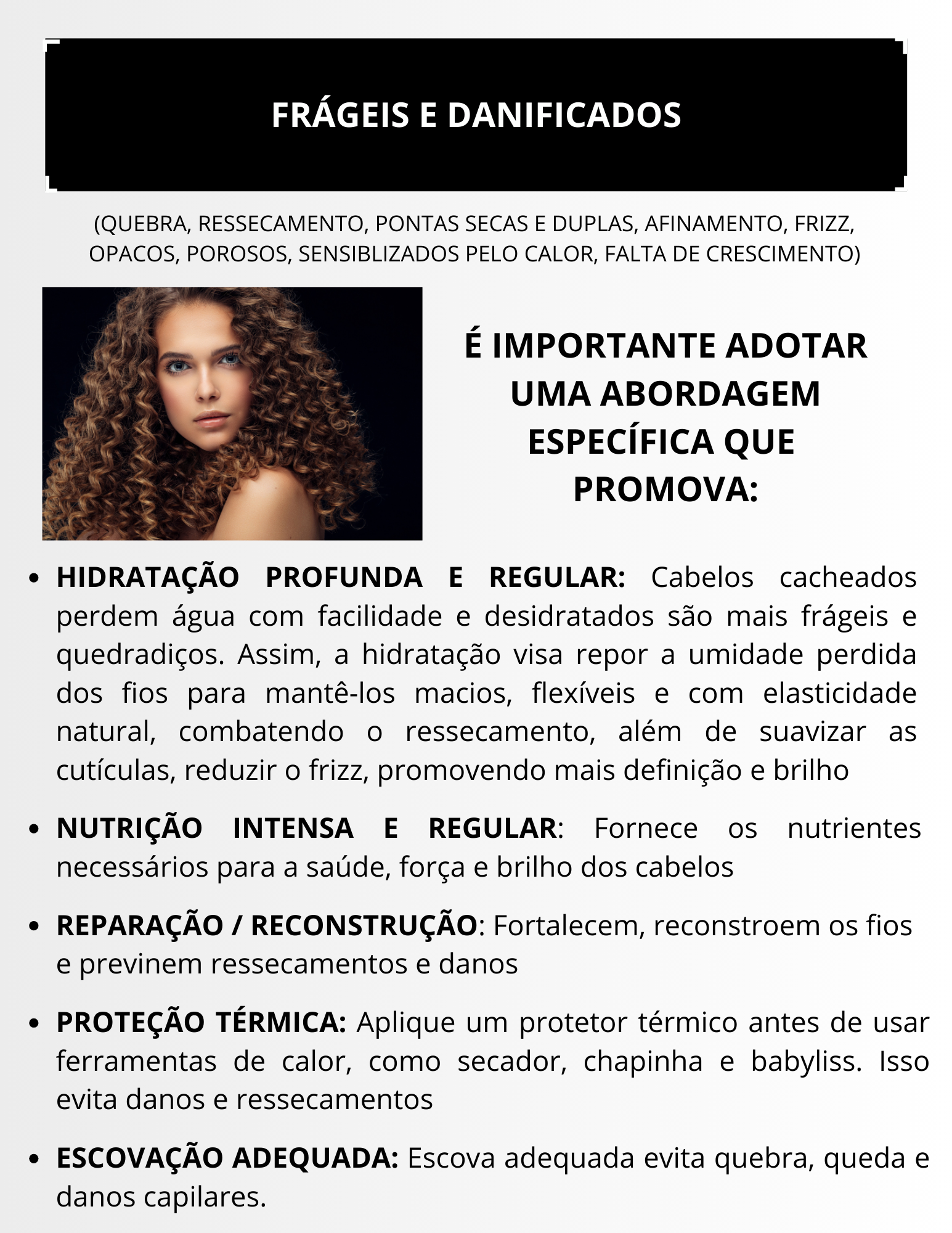 Capa Dor Cabelos danificados